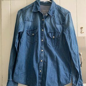 Gap Faux denim button up